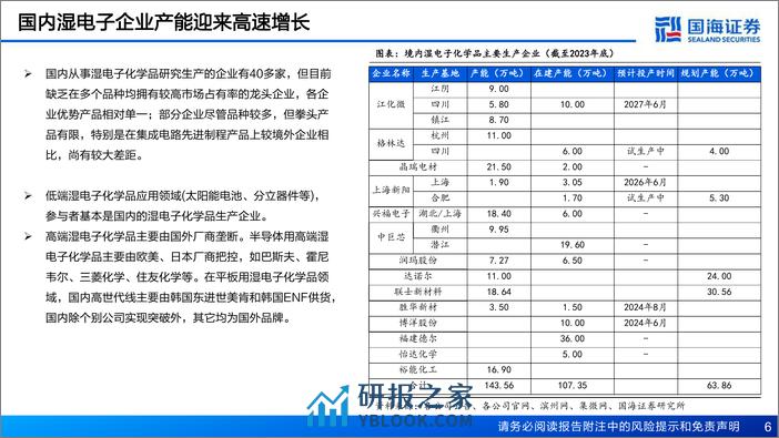 深度报告-20240408-国海证券-湿电子化学品行业深度报告_湿电子化学品渐入佳境——AI赋能化工之三_61页_2mb - 第6页预览图