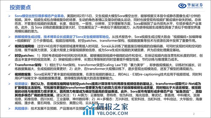 计算机行业：Sora技术深度解析 - 第2页预览图