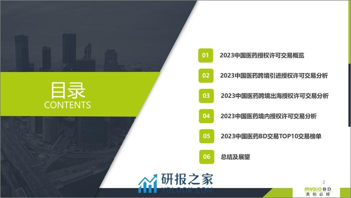 美柏必缔：2023中国医药授权许可BD交易年度报告 - 第3页预览图