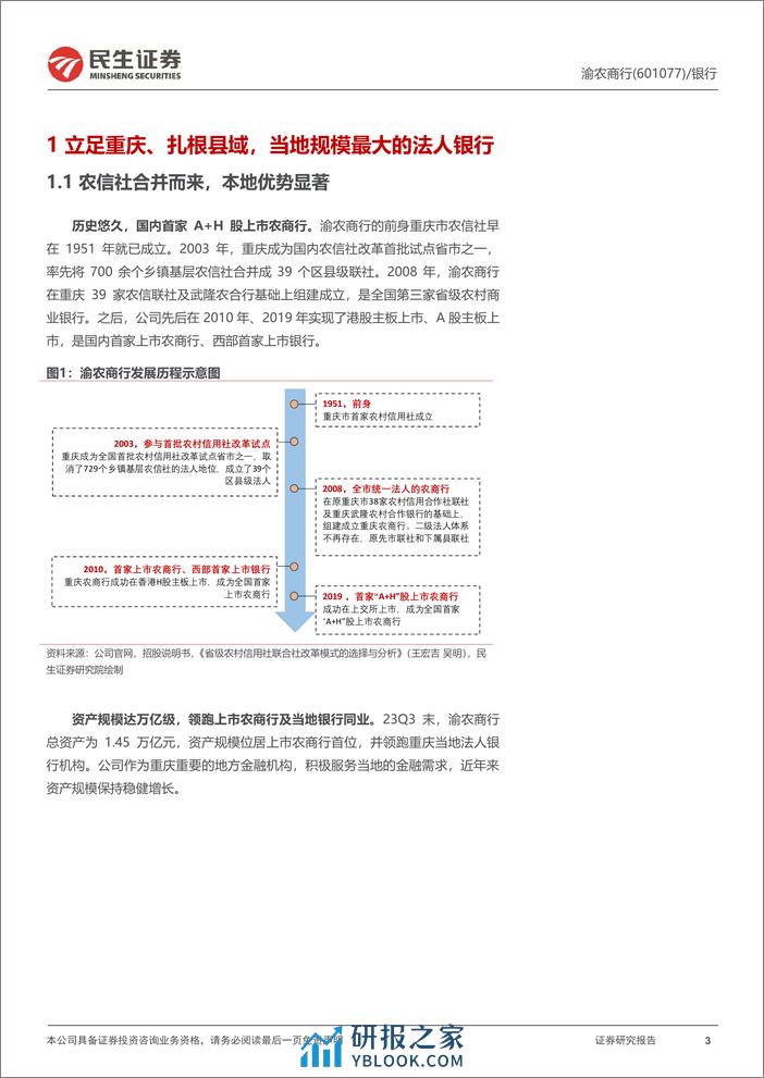 深度报告-20240325-民生证券-渝农商行-601077.SH-深度报告_不良出清_区域赋能_股息丰厚_34页_1mb - 第3页预览图