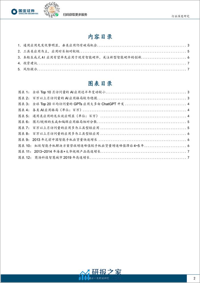 国金证券：计算机行业深度研究-AI应用复盘-关注垂直应用及软硬一体方案的投资机会 - 第2页预览图