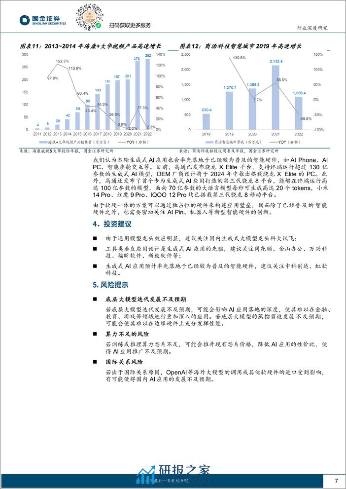 国金证券：计算机行业深度研究-AI应用复盘-关注垂直应用及软硬一体方案的投资机会 - 第7页预览图