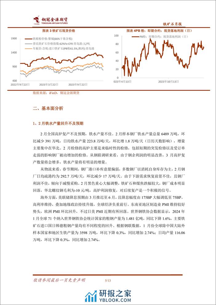 铁矿石月报：供需或有改善 铁矿跌势减缓-20240305-金源期货-13页 - 第5页预览图