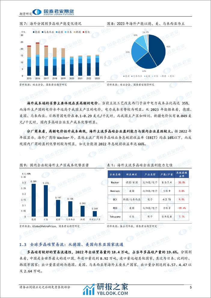 “晶光闪耀”之多晶硅期货上市预热系列报告（二）：供给篇：我国为全球多晶硅生产主导国-20240226-国泰期货-11页 - 第5页预览图