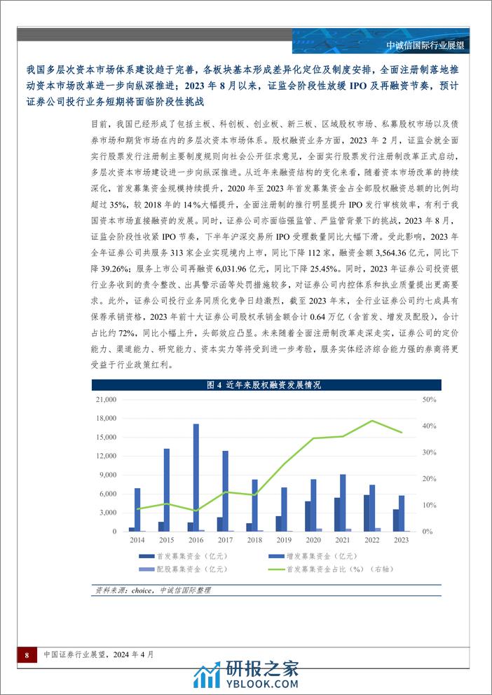 中诚信国际-2024年中国证券行业展望：行业分化加剧，兼并整合或将再现 - 第8页预览图