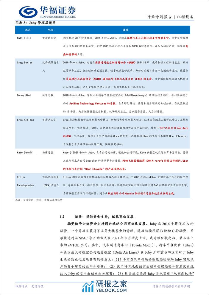 机械设备行业：Joby的前世今生，低空经济系列报告(一)，他山之石-240407-华福证券-31页 - 第6页预览图