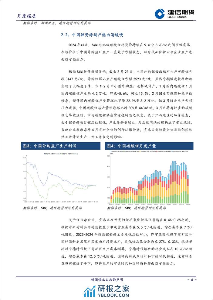 碳酸锂期货月报：产能出清伊始，碳酸锂上行空间有限-20240301-建信期货-11页 - 第6页预览图