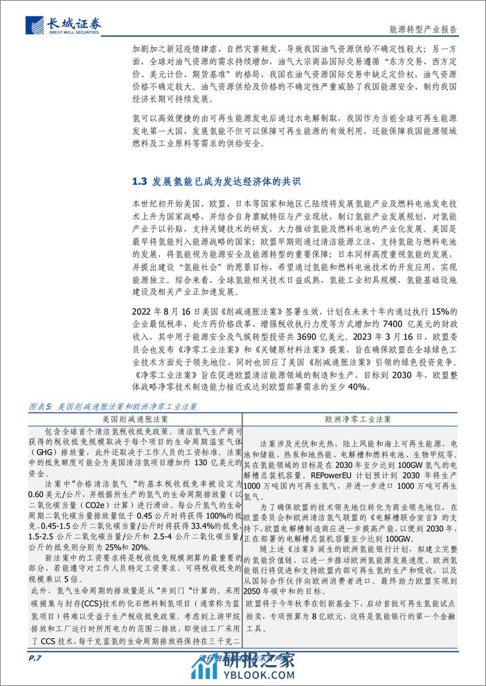 氢能及燃料电池-氢能产业发展研究报告-长城证券 - 第7页预览图