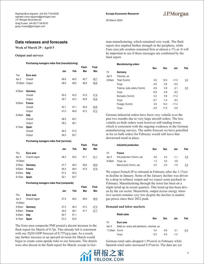 JPMorgan Econ  FI-Euro Area-107267028 - 第3页预览图