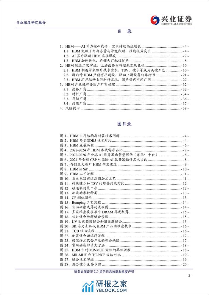 兴业证券：HBM——AI算力核心载体，产业链迎发展良机 - 第2页预览图