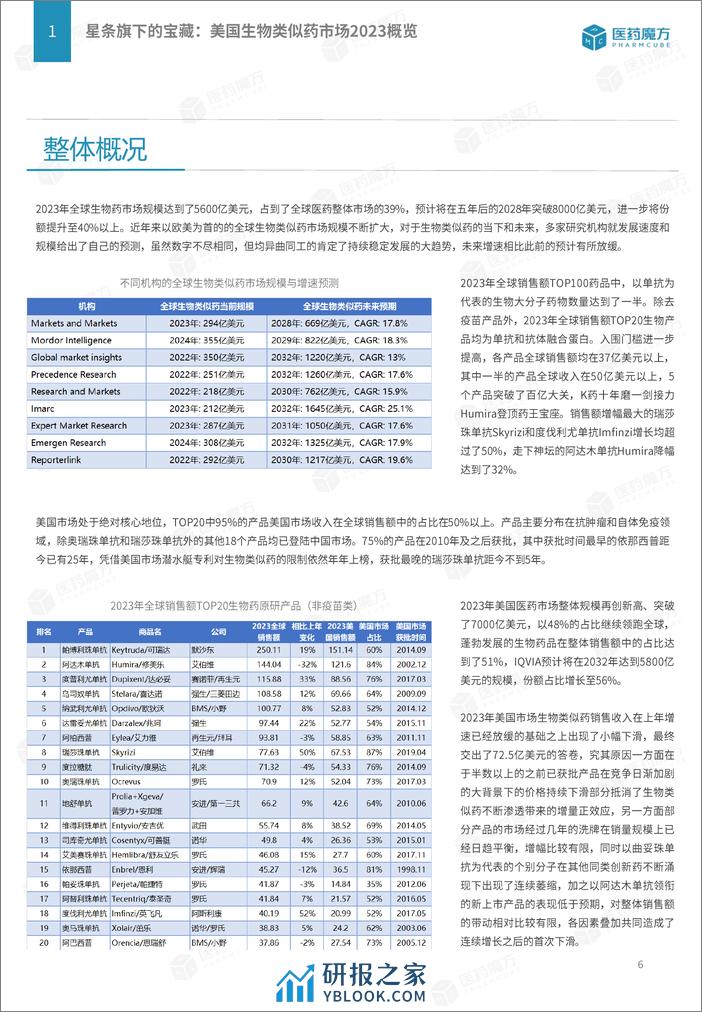 医药魔方：星条旗下的宝藏-美国生物类似药市场概览报告（2019-2023年合刊） - 第6页预览图