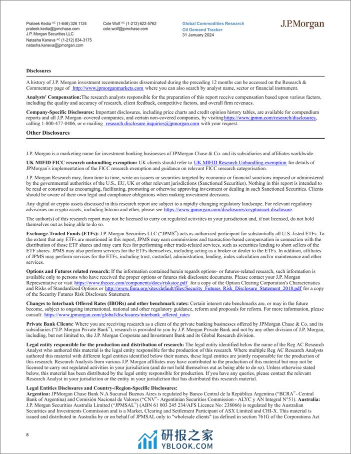 JPMorgan Econ  FI-Oil Demand Tracker Unseasonably warm weather continues to ne...-106258742 - 第8页预览图