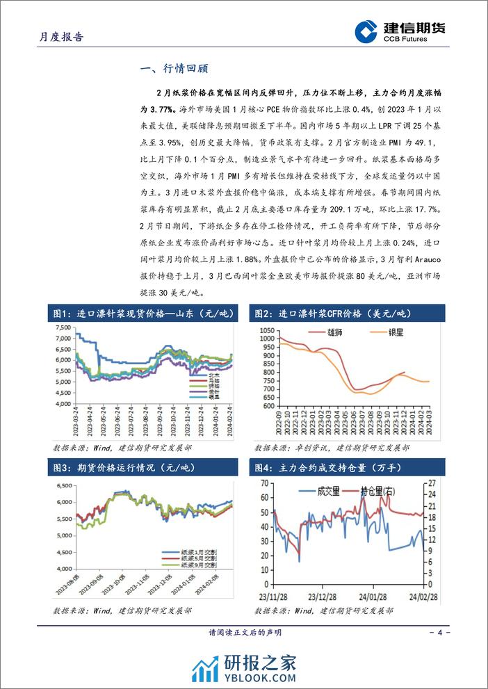 纸浆月报：旺淡季切换先扬后抑-20240301-建信期货-10页 - 第4页预览图