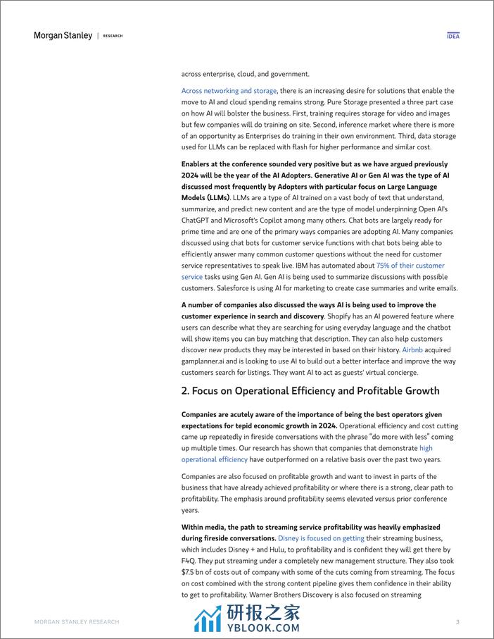 Morgan Stanley-US Thematics Thematic Thoughts  Best Ideas from the TMT Co...-106971642 - 第3页预览图