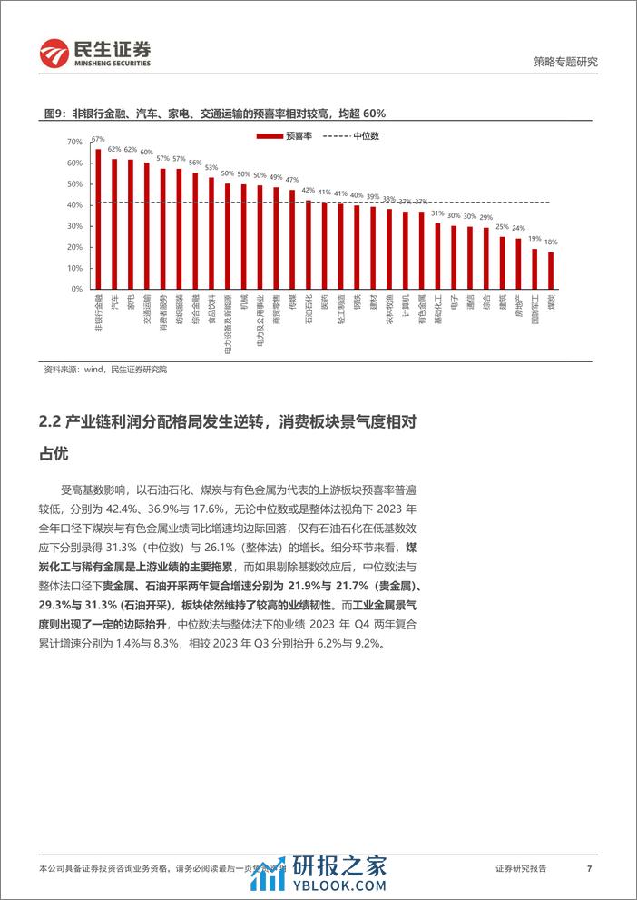 策略专题研究：2023年A股业绩预告解读：“登船”之路-20240202-民生证券-21页 - 第7页预览图