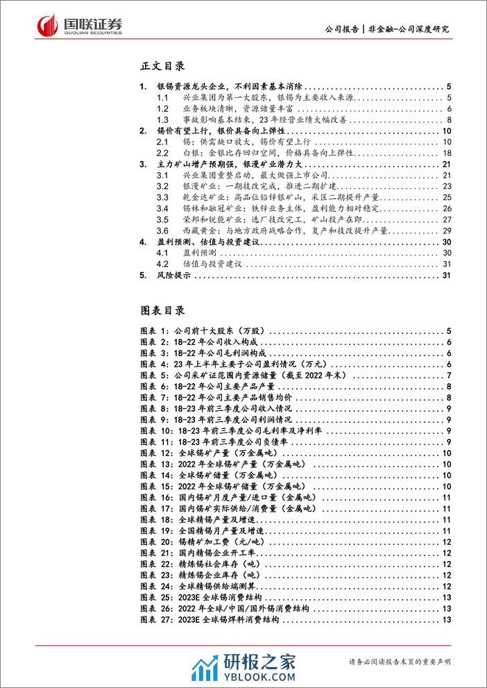 深度报告-20240304-国联证券-兴业银锡-000426.SZ-银锡龙头_涅槃重生_33页_1mb - 第3页预览图