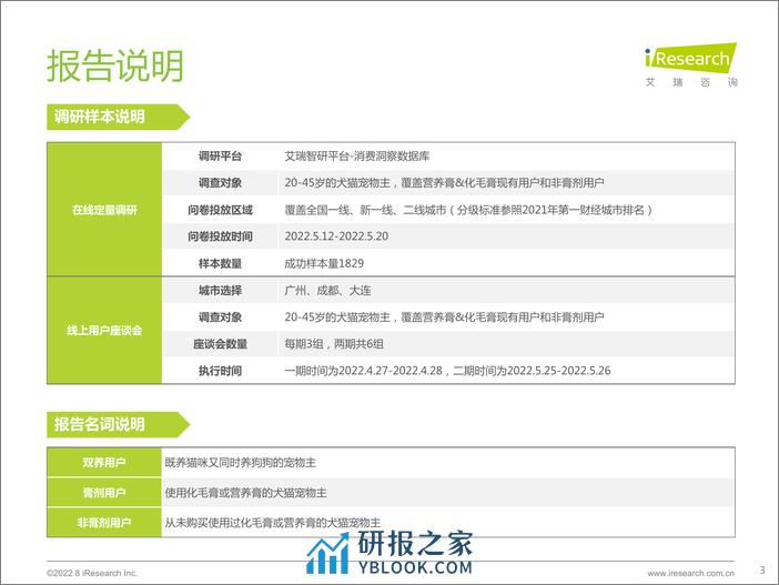 艾瑞咨询：2022年宠物保健品消费态度洞察白皮书 - 第3页预览图