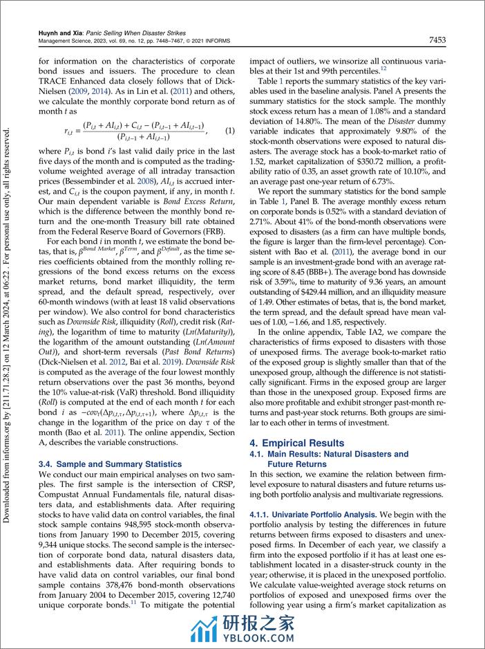 MS：灾害来临时的恐慌性抛售：债券和股票市场的证据-21页 - 第7页预览图