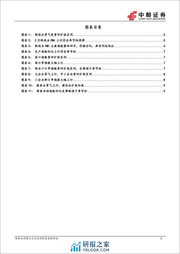 3月PMI解读：关注景气改善的持续性-240401-中邮证券-11页 - 第3页预览图