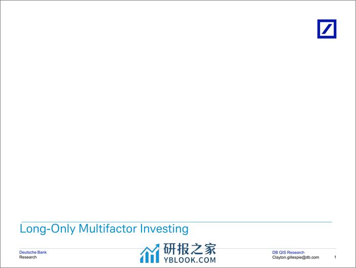 Deutsche Bank-Quantitative Musing Presentation Long Live Optimizing Sys...-106995667 - 第2页预览图