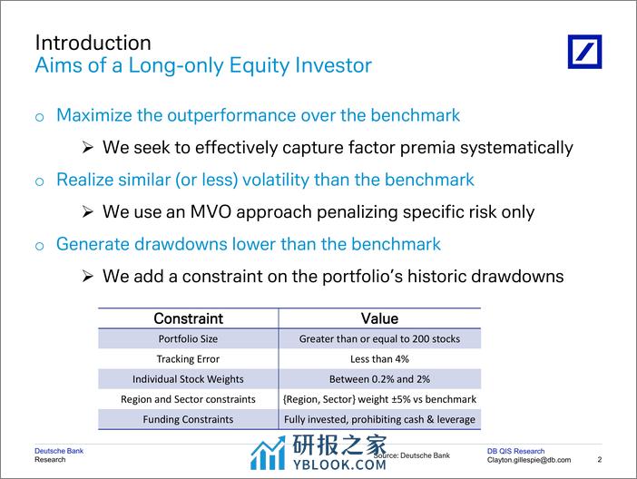 Deutsche Bank-Quantitative Musing Presentation Long Live Optimizing Sys...-106995667 - 第3页预览图