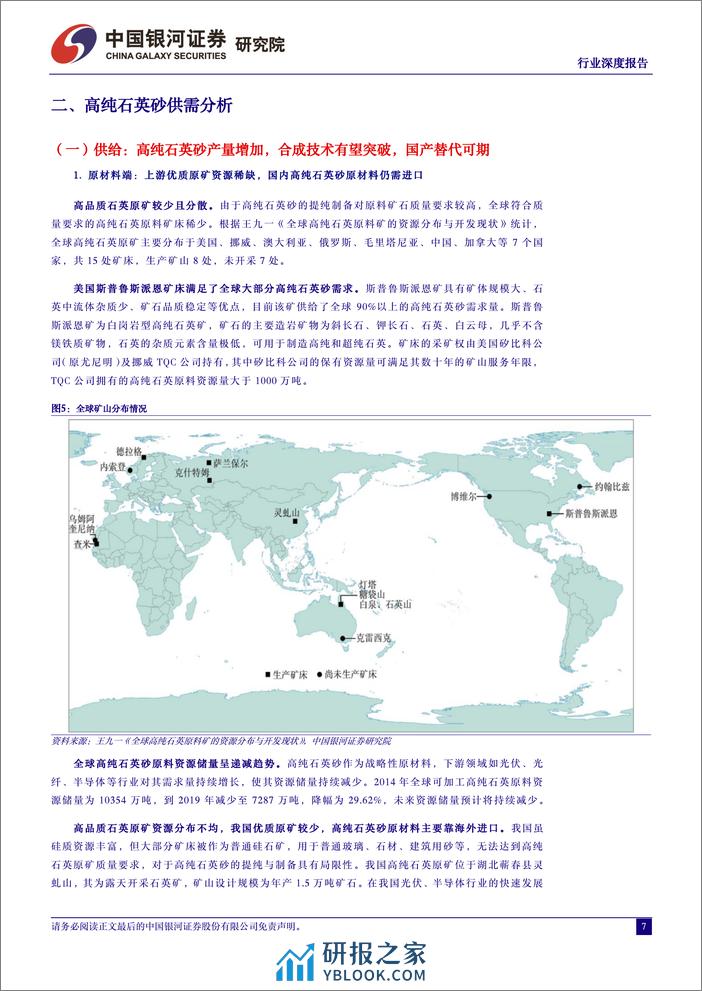 中国银河：非金属材料行业深度报告-高纯石英砂高景气持续-国产替代进程加速 - 第7页预览图