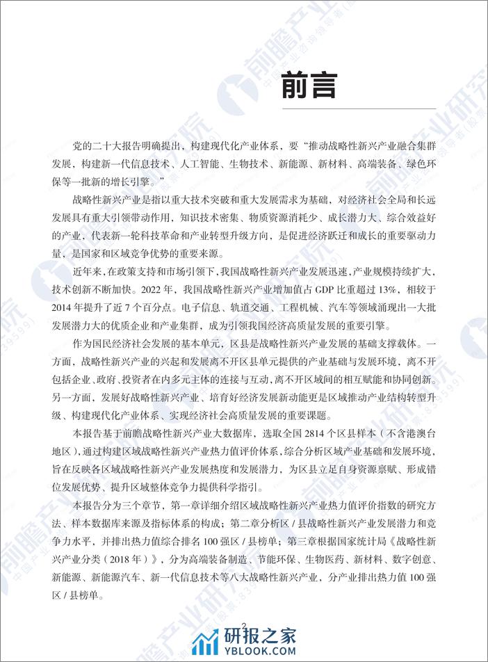 2024战略性新兴产业区域性热力值评价指数报告-前瞻产业研究院 - 第2页预览图