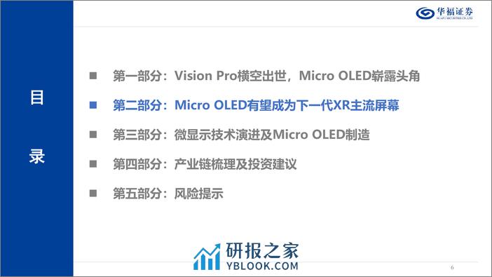 华福证券：XR产业链研究之Micro OLED-MR催生新兴显示需求-硅基OLED有望大展拳脚 - 第6页预览图