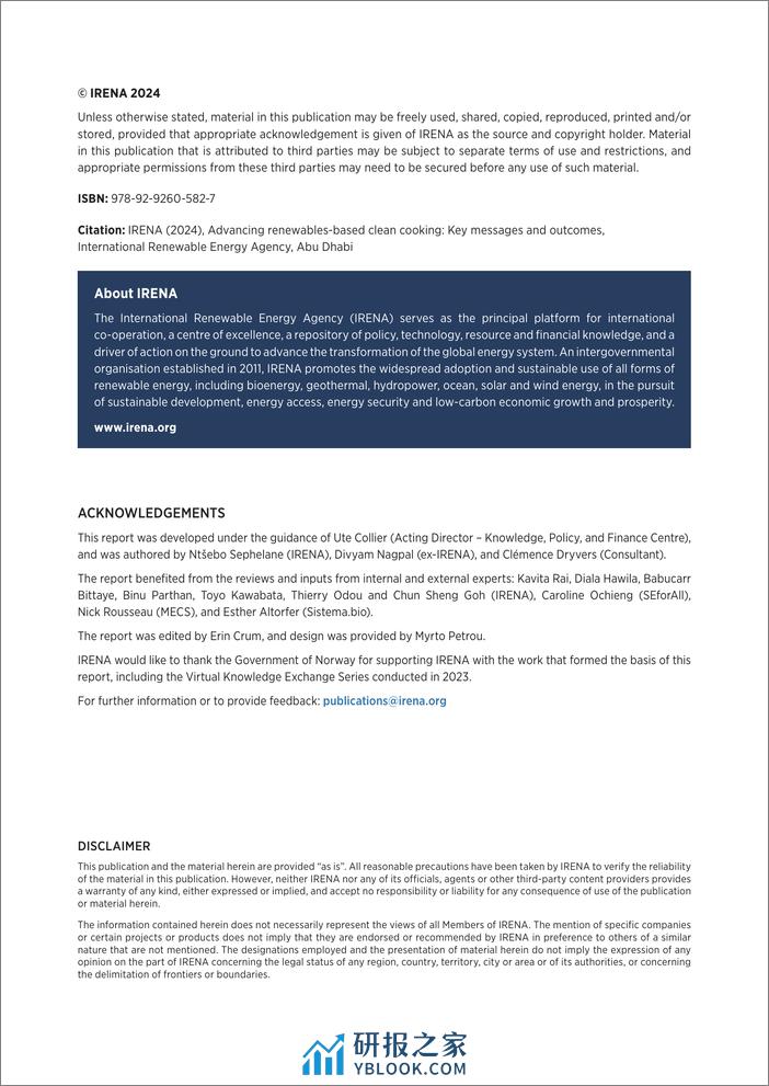 IRENA-推进基于可再生能源的清洁烹饪解决方案：关键信息和成果（英）-2024.3-33页 - 第2页预览图