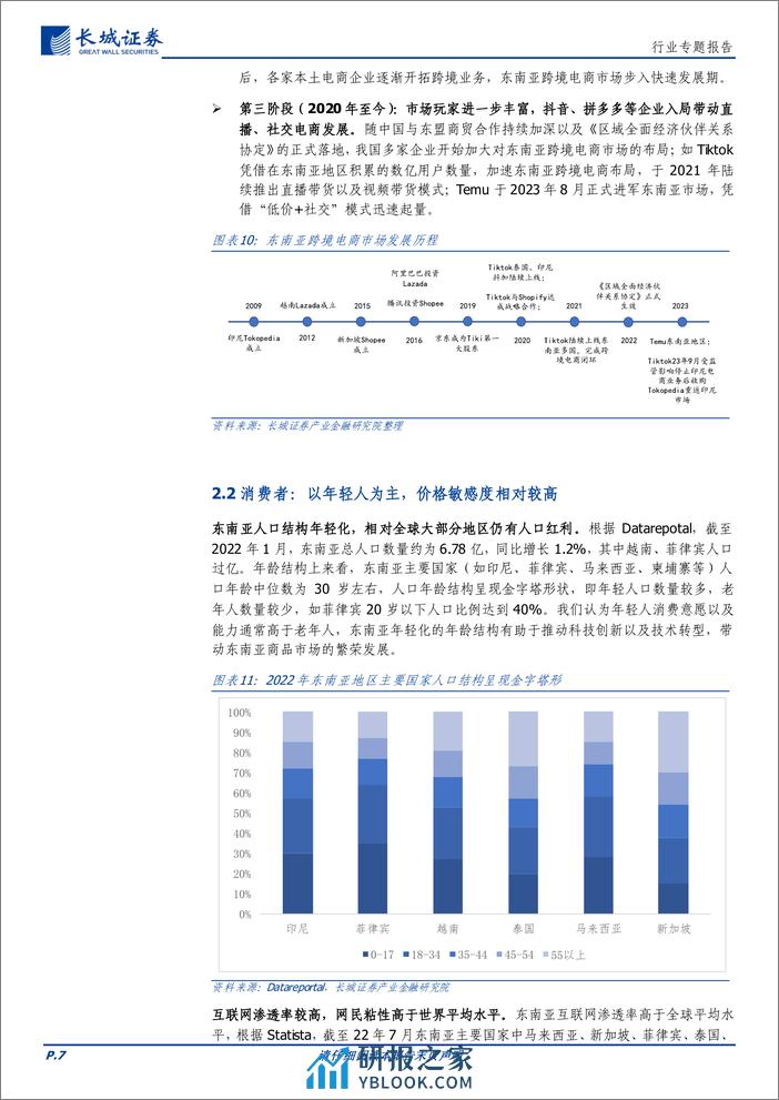 电商零售行业跨境电商专题：东南亚电商渗透率上行空间广阔，新兴市场提供跨境电商发展机会-240408-长城证券-16页 - 第7页预览图