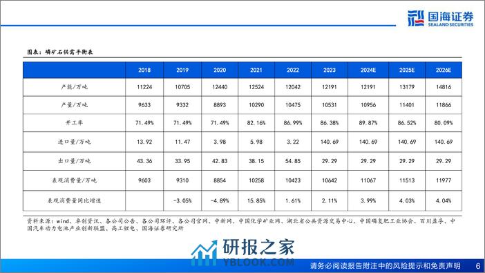 磷矿石行业专题报告：2024年供需紧张局面仍将延续-240306-国海证券-39页 - 第5页预览图