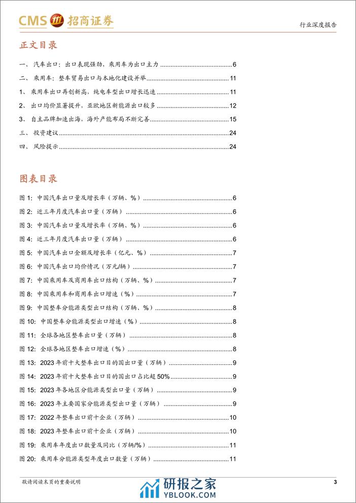 2024乘用车出海专题报告：整车贸易出口和本地化建设双轮驱动 - 第3页预览图