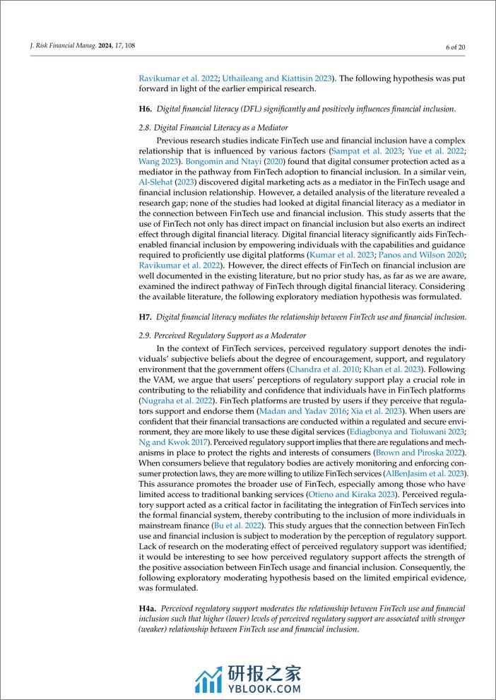 金融科技与金融包容性：数字素养与监管支持的作用-20页 - 第6页预览图