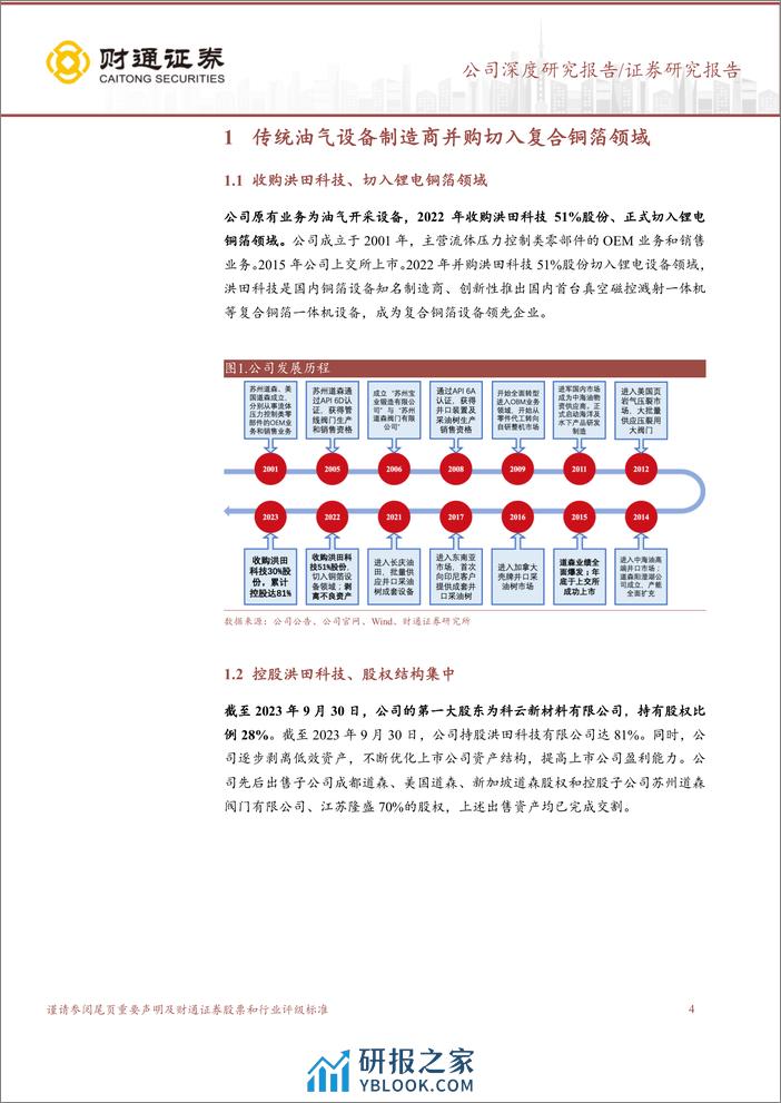 深度报告-20240313-财通证券-道森股份-603800.SH-并购切入锂电设备行业_复合铜箔设备再成长_23页_2mb - 第4页预览图