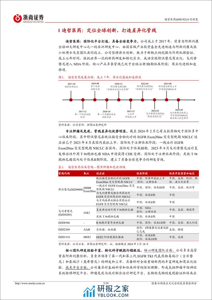 迪哲医药-688192.SH-迪哲医药深度报告：看好高起点下全球创新力-20240327-浙商证券-19页 - 第5页预览图