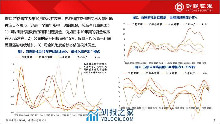 泛红利资产系列四：巴菲特的红利选股体系-240319-财通证券-29页 - 第3页预览图