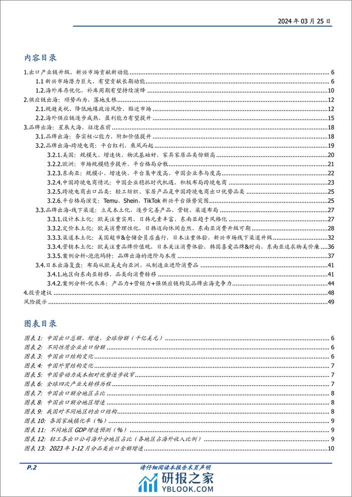 轻工制造行业出口专题：全球布局、落地生根，品牌出海、征途在前-240325-国盛证券-50页 - 第2页预览图