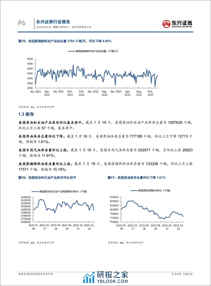 石油石化行业：OPEC继续减产，油价有望持续上涨-东兴证券 - 第6页预览图