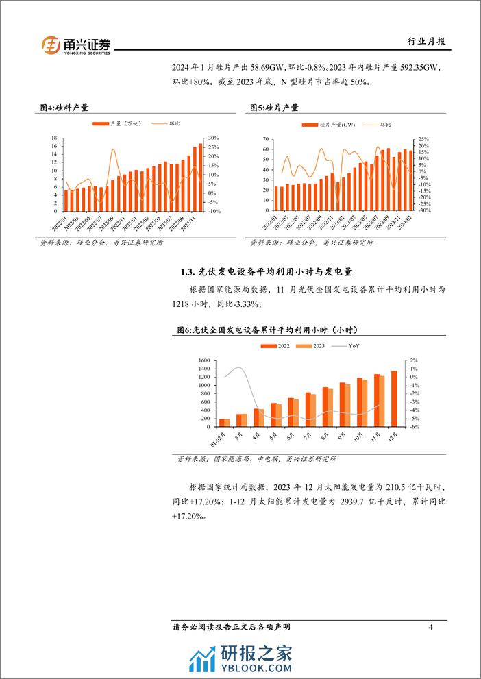 光伏行业月报：受年末淡季影响，组件出口环比下降-20240220-甬兴证券-14页 - 第4页预览图