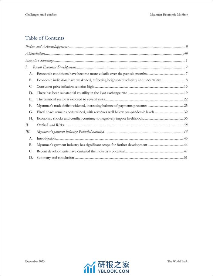 世界银行-《缅甸经济监测》，2023年12月：冲突中的挑战（英）-63页 - 第5页预览图