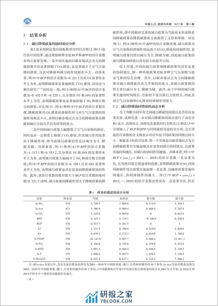 减污降碳的协同效应分析及其路径探究 - 第4页预览图