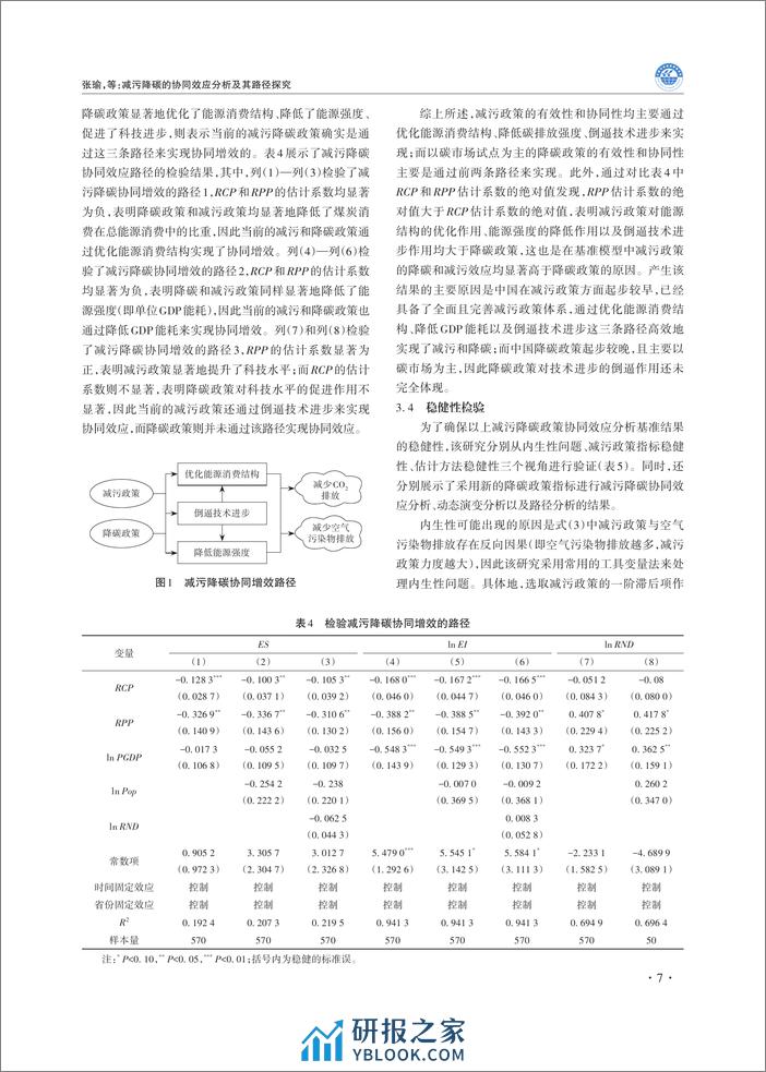 减污降碳的协同效应分析及其路径探究 - 第7页预览图