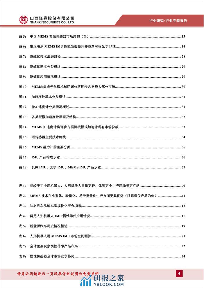 山西证券-机械行业人形机器人系列报告-二-：MEMS IMU或为人形机器人实现两足运动平衡的最佳方案 - 第4页预览图