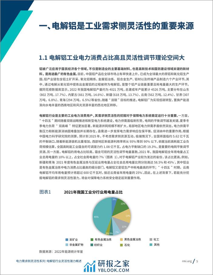 RMI：2023电力需求侧灵活性系列：电解铝行业灵活性潜力概述报告 - 第5页预览图