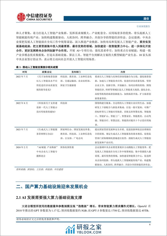 通信行业：国内AI行业蓄势待发，国产算力迈入自强新纪元-240409-中信建投-37页 - 第8页预览图