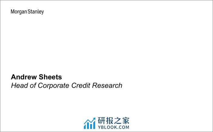 Morgan Stanley Fixed-Global Credit Strategy Global Credit Research Webcast Slide...-106394980 - 第2页预览图