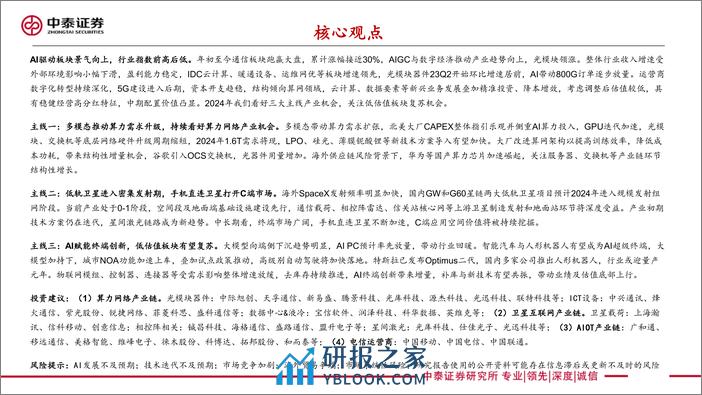 通信：聚焦AI算力与卫星通信，创新引领产业新机遇 - 第2页预览图