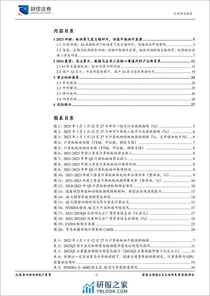 计算机行业2024年度投资策略：AI浪潮热度不减，关注产业新变革 - 第3页预览图