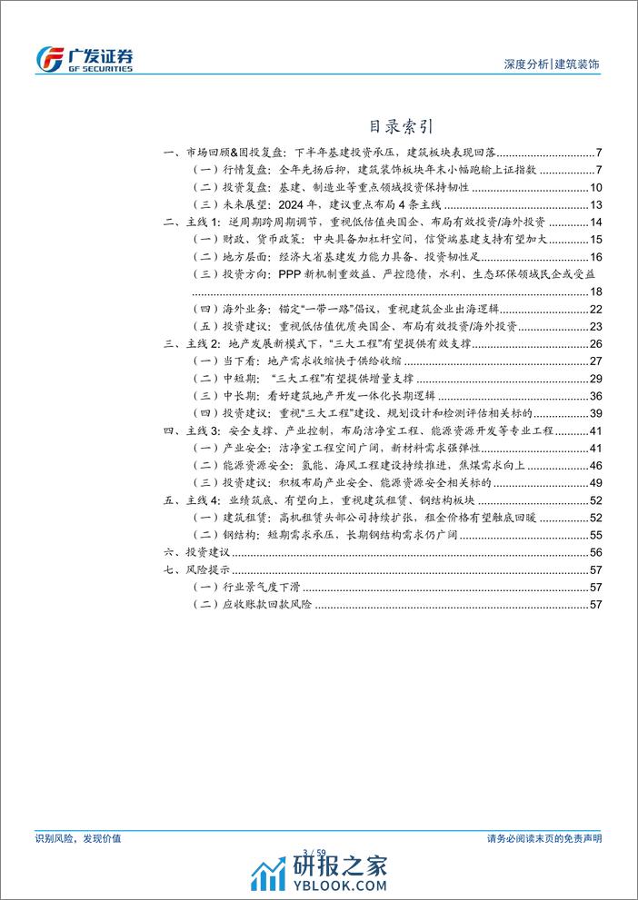 建筑装饰行业：2024年投资主线探索：布局有效投资，聚焦安全支撑 - 第3页预览图