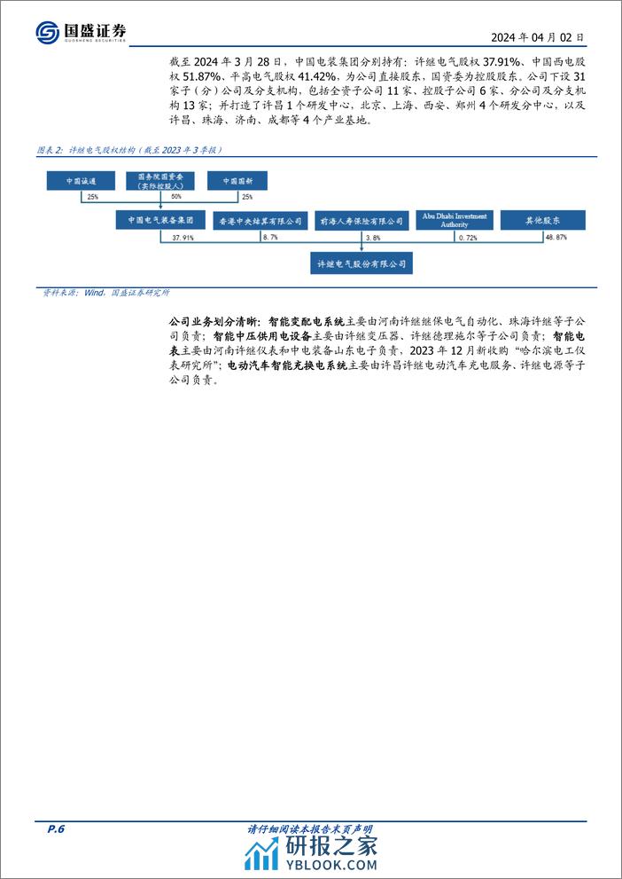 许继电气-000400.SZ-一二次设备龙头企业，柔直放量业绩弹性高-20240402-国盛证券-34页 - 第6页预览图